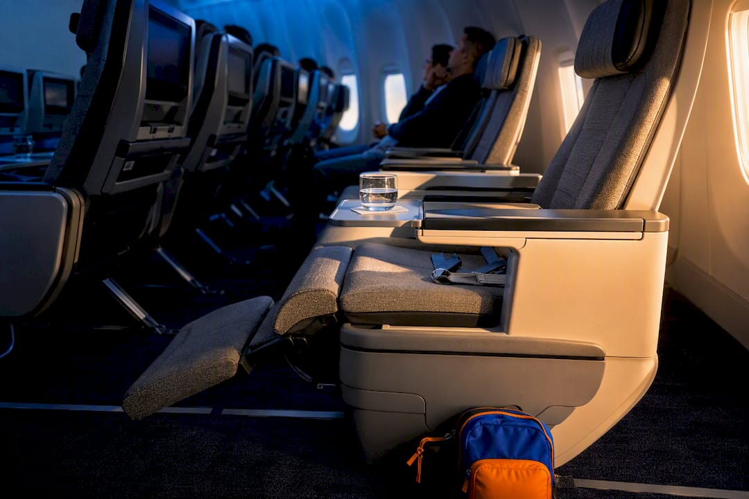 Premium and economy cabin seating comparison
