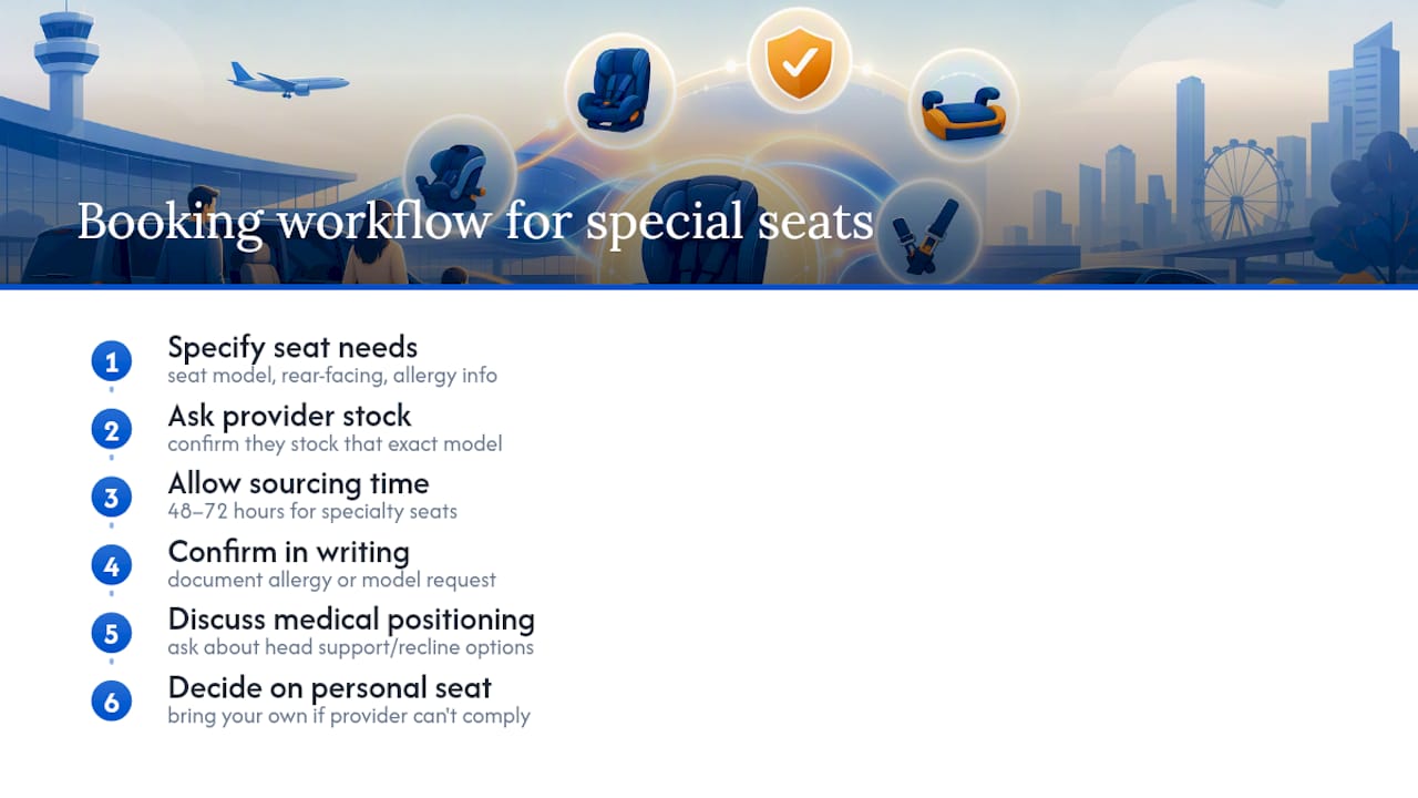 Timeline for requesting a special car seat
