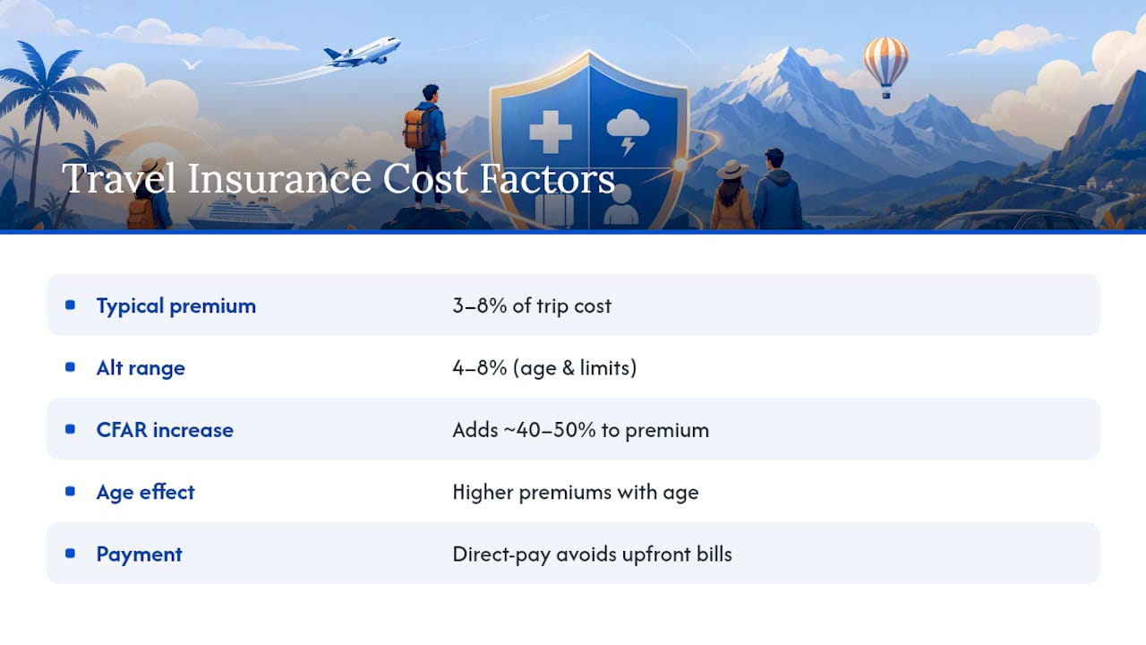 How Much Does Travel Insurance Cost? — overview diagram