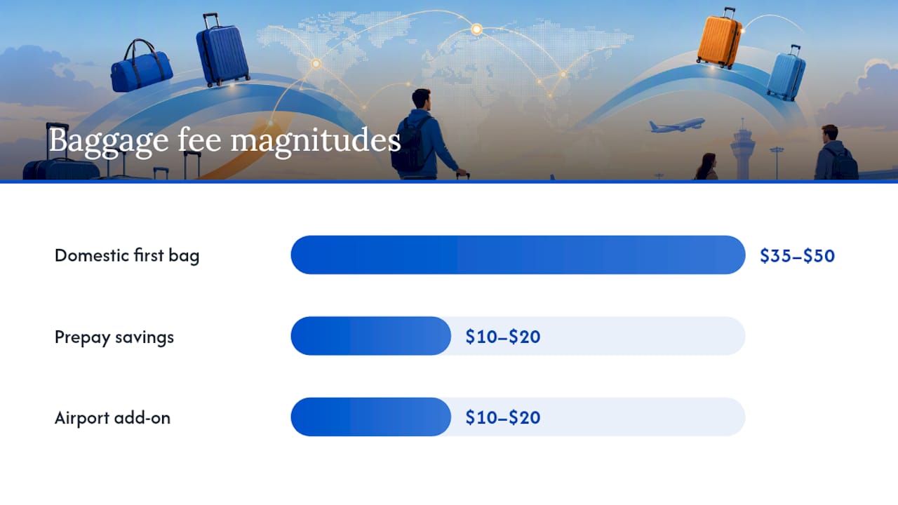 Why Baggage Fees Vary So Much by Route and Fare — overview diagram