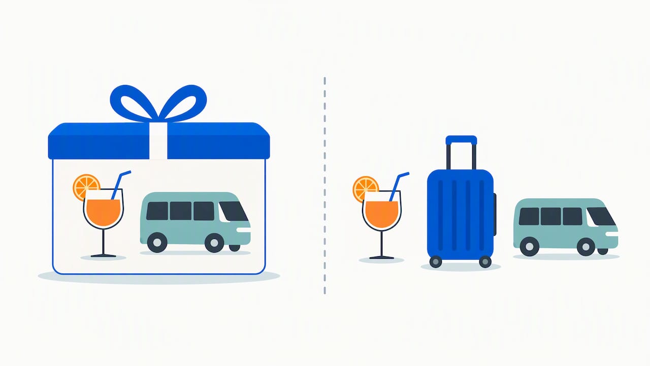 Package inclusions compared with separate travel costs